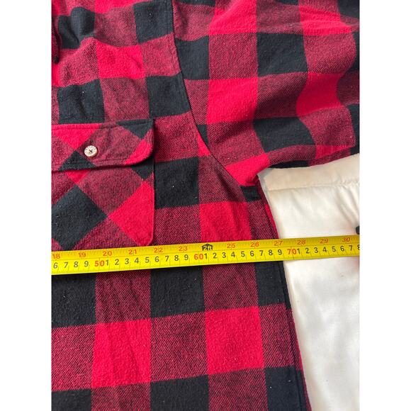 Moose Creek Mens XXL Buffalo Plaid Flannel Shirt Red Black Cotton Workwear - Picture 4 of 7